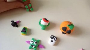 Хеллоуинские миниатюры из воздушного пластилина.