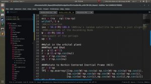 Convert Keplerian Orbit Code from Python3 to Fortran90