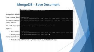 14  MongoDB   Save method