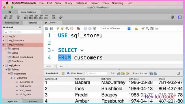 Select Statement MySQL | MySQL full course | Full tutorial for beginners | #revildo_code