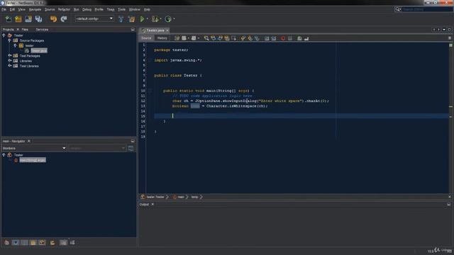 Java Masterclass Beginner to OOP Programming with NetBeans - isWhiteSpace Method смотреть онлайн