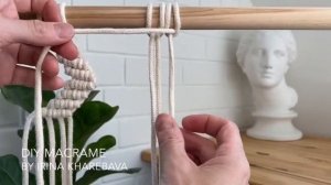 МАКРАМЕ. Узор из репсовых петель. Macrame.