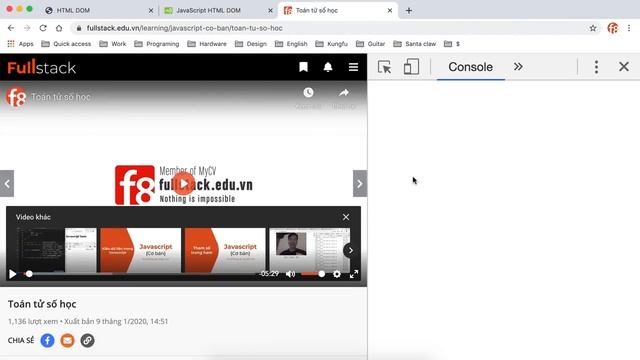 DOM Document Object trong Javascript смотреть онлайн