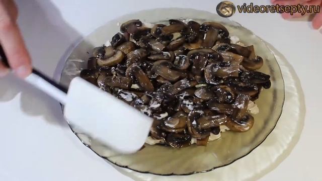 Салат подсолнух / Mushroom salad | Видео Рецепт