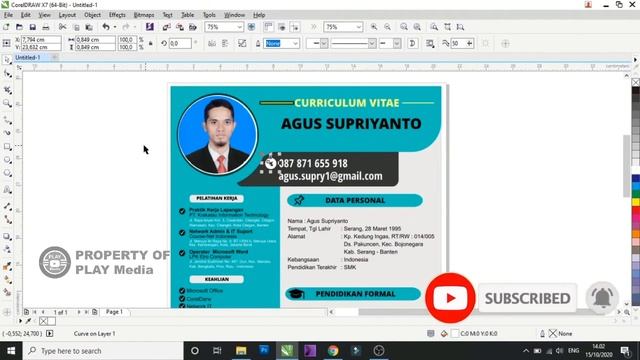 Cara membuat Icon Social Media dengan mudah | CorelDRAW смотреть онлайн