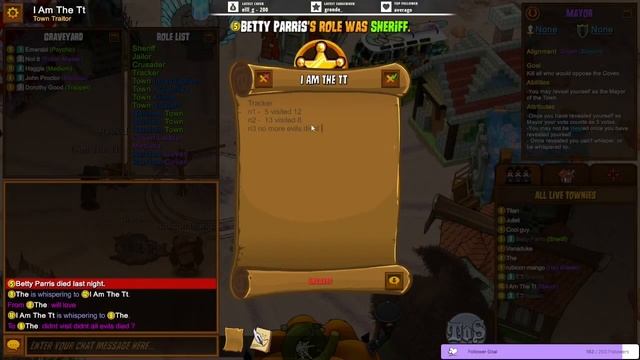 Town of Salem - Coven Town Traitor Mayor - the true power of fake claiming