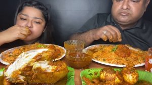 WHOLE CHICKEN CURRY🔥 SCHEZWAN FRIED RICE, SPICY EGG CURRY AND PRAWNS MALAI CURRY|FOOD EATING VIDEOS
