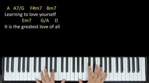 Greatest Love of All - Whitney Houston | Piano ~ Cover ~ Accompaniment ~ Backing Track ~ Karaoke