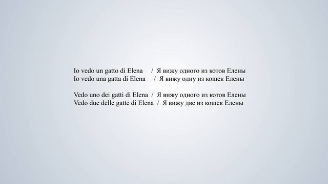 АРТИКЛИ - GLI ARTICOLI (часть 1)
