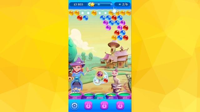Начало игры, прохождение с 1 по 10 уровень | Bubble Witch 2 Saga от King смотреть онлайн