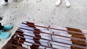 Пластиковый ПЭТ профлист. Испытания камнями