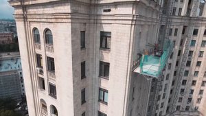 Scanclimber SC 4000 на реконструкция сталинской высотки на Котельнической набережной, Москва