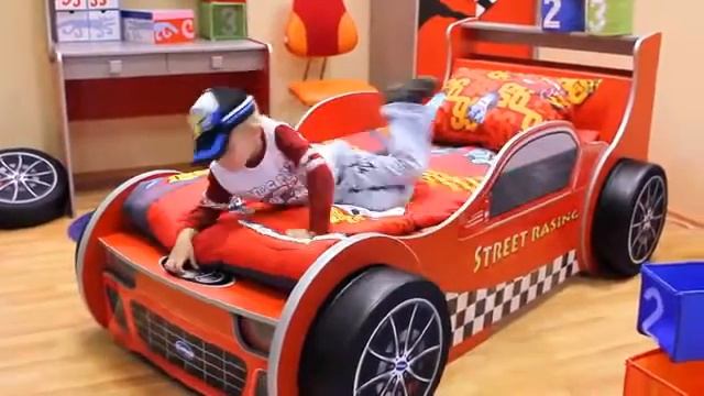 Детская мебель для мальчика. Кровать машина - пит стоп смотреть онлайн