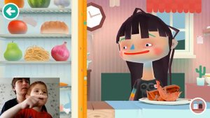 ?♀️КАК ОНА ЭТО ЕСТ?? Игра для детей про еду готовим смешную еду в игровом мультике Toca Kitchen 2