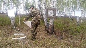 Отстрел самозарядных патронов с разными навесками пороха и дроби.