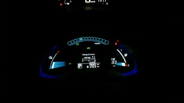 Пробег 40кВтч батареи ZE1 на Nissan Leaf AZE0 при температуре 0°С смотреть онлайн