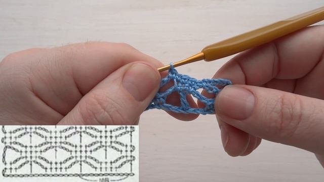 Узор крючком 6. Сrochet pattern. смотреть онлайн