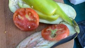 Овощи в фольге на мангале