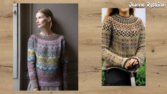 Модный жаккард спицами "fair isle" - идеи для вдохновения. смотреть онлайн