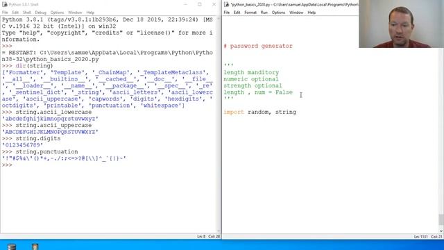 Python Basics Tutorial Random Password Generator Pt  1