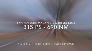 SKN Porsche Macan 3.0 S Diesel/TDI - Stage 3: 315 PS - 690 Nm - 248 km/h