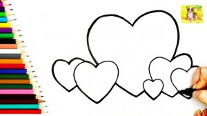 Сердечки Рисунок для малышей.Как нарисовать Сердечки.