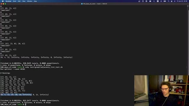More Dijkstra's shortest path, adjacency list style | Day 22 of 100 days of code | Ruby