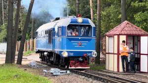 Маневровые работы на станции Юность. Московская детская железная дорога. 25.08.2023.