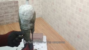 DIY. Цапля из цемента для сада.