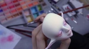 Doing Beautiful Pink Makeup for BJD Doll