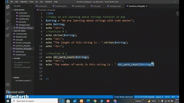 php string functions | PHP tutorial # 6