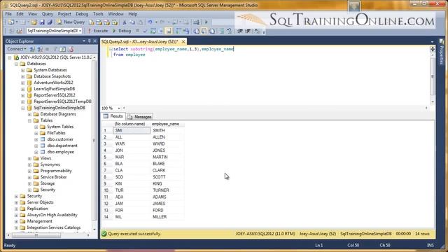 SQL Substring - SQL Training Online - Quick Tips Ep27 смотреть онлайн