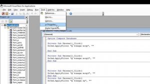 установка пароля на vba проект БД Microsoft Access