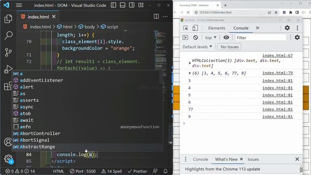 Is it not an Array ? JavaScript DOM- 17|| JavaScript Tutorial for Beginners- 87