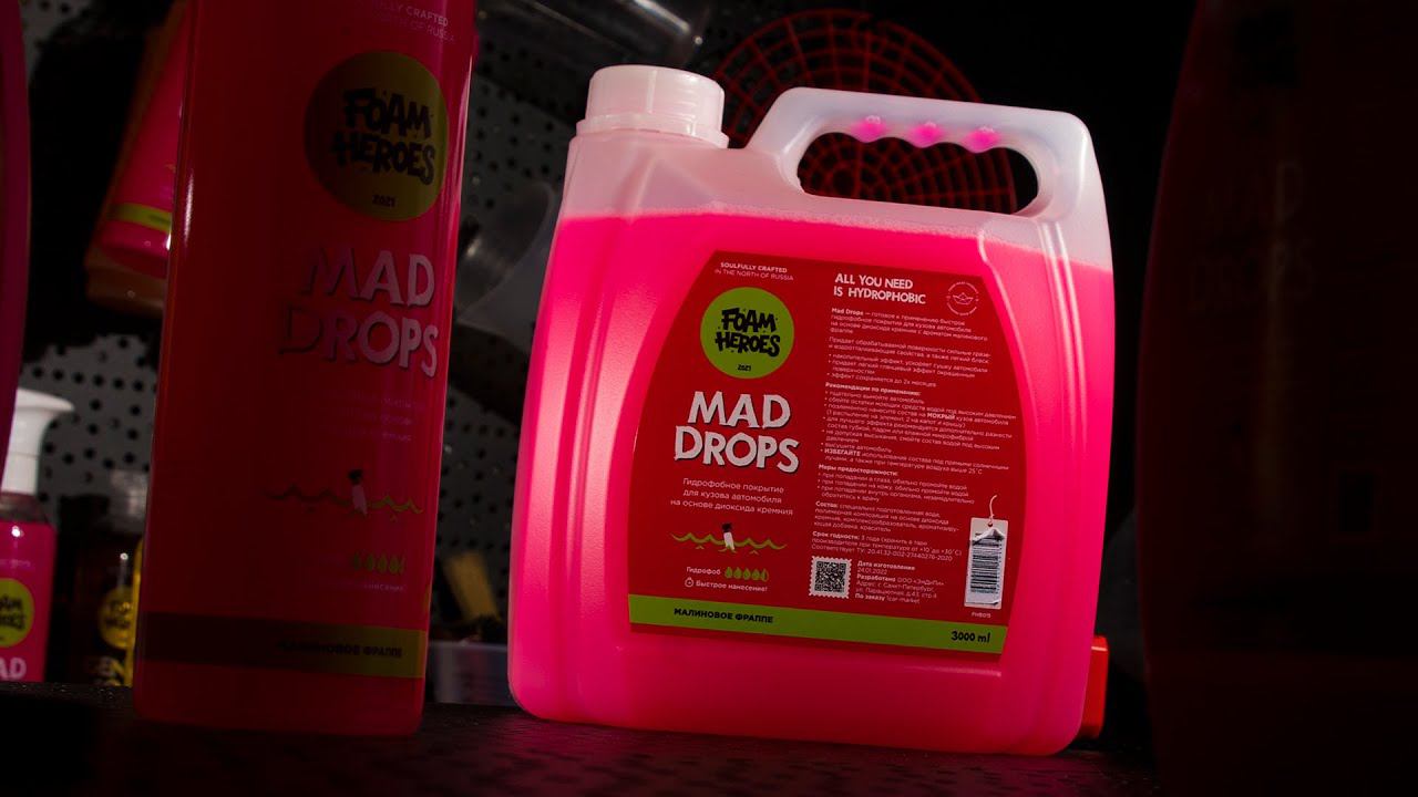 Mad Drops быстрое гидрофобное покрытие для автомобиля от Foam Heroes