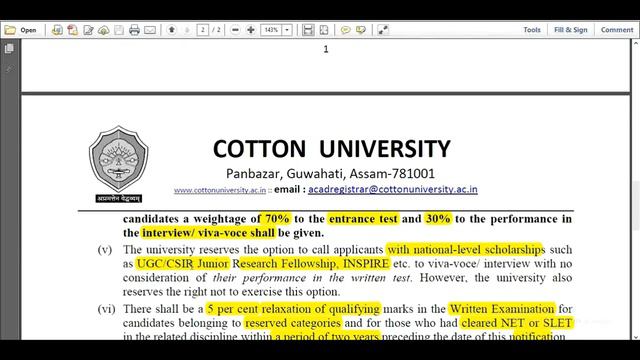 phd admission 2022 | in govt universities| phd notification 2022-23|cotton university@theteacherexa