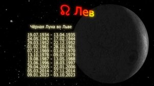 Чёрная Луна - Лилит. Кармический гороскоп.