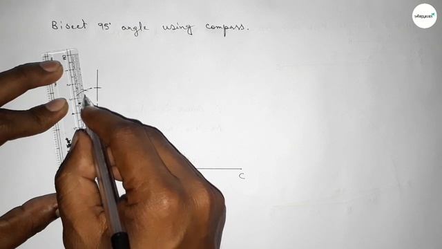 How to bisect 95° angle using compass. shsirclasses. смотреть онлайн