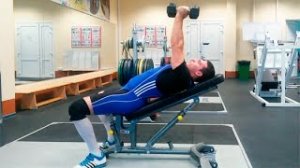 Разводы с гантелями лёжа под углом: техника выполнения