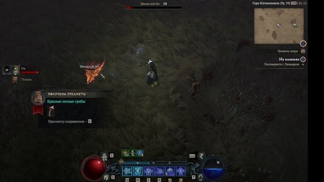 Diablo 4: На коленях. Красный гриб. Побочный квест