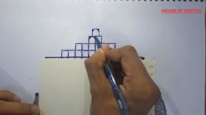 HOW to draw a castle - VERY EASY for kids | draw palace step by step | #sketch #art #castle #drawin