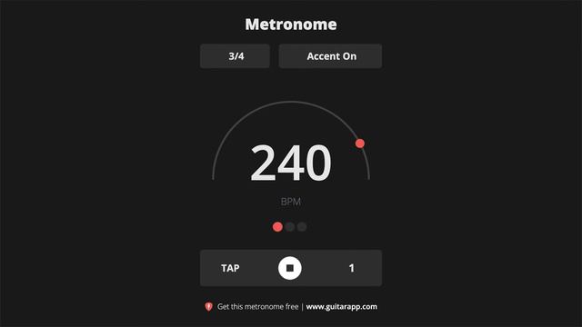 240 BPM Metronome 3/4 смотреть онлайн