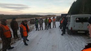 Инструктаж на загонной охоте на лося