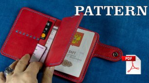Making a Red Leather Passport Cover DIY| Обложка для паспорта своими руками