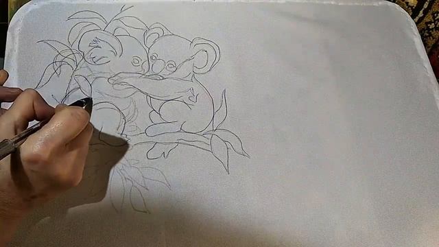 Рисую Двух мишек Коала / ЗООПАРК / Заготовка рисунка на ткани для вышивки / Рукоделие своими руками смотреть онлайн
