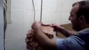 Как ставить мяса для Γυρος на вертел