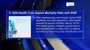 USA Health Cuts Sepsis Mortality Rate with Oracle Cerner EHR Workflows |  Top 5 News Of The Week