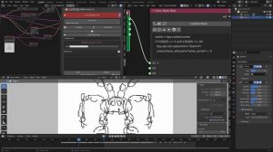 BSLIVE ComfyUI With Grease Pencil Scribble ControlNet Node Inside Blender