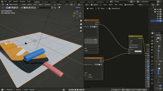 Dynamic Paint - анимация текстуры, ч.2 / Уроки Blender