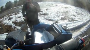 Друг первый раз на УРАЛЕ с КОЛЯСКОЙ, засели в грязь по РАМУ